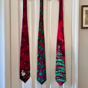 Vintage J. Garcia Christmas Ties.